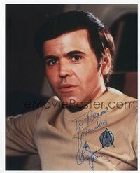 7j247 WALTER KOENIG signed color 8x10 REPRO still '00s he added a sketch of his Star Trek insignia!