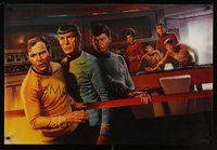 7j136 STAR TREK signed commercial poster '91 by BOTH George Takei AND Walter Koenig!