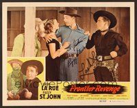 7j056 FRONTIER REVENGE signed LC #6 '48 by BOTH cowboy Lash La Rue AND Peggy Stewart!