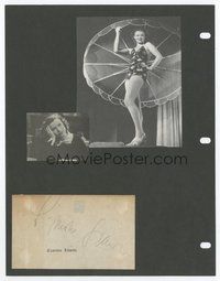 7j084 SIMONE SIMON signed 3x5 card '70s on album page with two images of the sexy star!