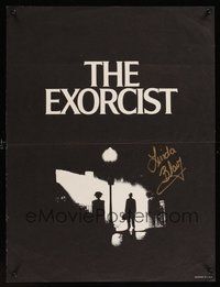 7j130 EXORCIST signed special 19x25 '74 by Linda Blair, William Friedkin horror classic!