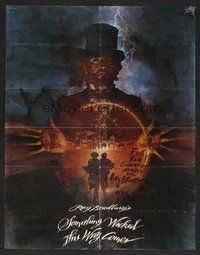 7j090 RAY BRADBURY signed 2-sided special 17x22 '83 from Something Wicked This Way Comes!