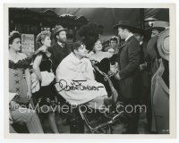 7j150 CLAIRE TREVOR signed 8x10 still '41 c/u with Clark Gable in barber's chair from Honky Tonk!
