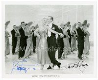 7j157 FRED ASTAIRE/GINGER ROGERS signed 8x10 still '74 full-length image dancing at party!