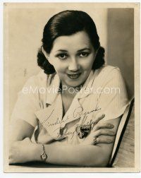 7j169 PATSY KELLY signed deluxe 8x10 still '40s close up smiling portrait of the actress!