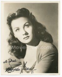 7j173 RHONDA FLEMING signed deluxe 8x10 still '40s head & shoulders portrait of the sexy actress!