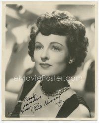 7j175 RUTH HUSSEY signed deluxe 8x10 still '30s head & shoulders portrait wearing cool jewelry!