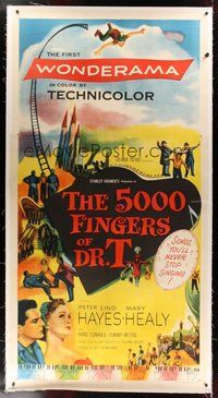 7k003 5000 FINGERS OF DR. T linen 3sh '53 Peter Lind Hayes, Mary Healy, Conried written by Dr. Seuss