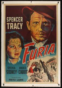 7k090 FURY linen Argentinean R40s Fritz Lang mob violence classic, Spencer Tracy, Sylvia Sidney