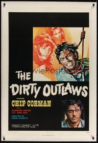 7k199 DIRTY OUTLAWS linen 1sh '71 Franco Rossetti's El Desperado, spaghetti western, Nistri art!