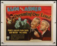 7k151 DREAMING OUT LOUD linen style B 1/2sh '40 famous radio stars Lum & Abner, Frances Langford!
