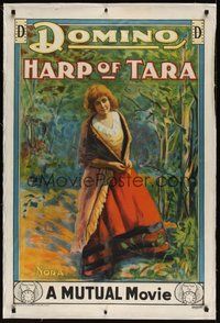 7k233 HARP OF TARA linen 1sh '14 great stone litho of Bessie Barriscale in the forest!