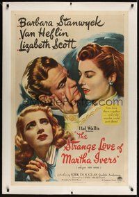 7k332 STRANGE LOVE OF MARTHA IVERS linen 1sh '46 Barbara Stanwyck, Van Heflin, Lizabeth Scott