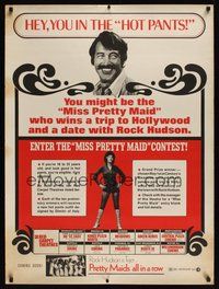 7m093 PRETTY MAIDS ALL IN A ROW contest teaser 30x40 '71 win a date with Rock Hudson!