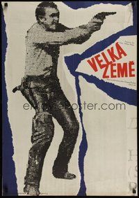 7m130 BIG COUNTRY Czech 23x33 '63 Gregory Peck, Charlton Heston, William Wyler classic, Balcar art