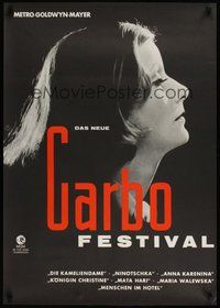 7m146 GARBO FESTIVAL German '70s Greta Garbo film festival, cool profile image!