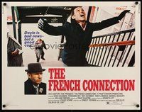 7m075 FRENCH CONNECTION 1/2sh '71 Gene Hackman in movie chase climax, directed by William Friedkin