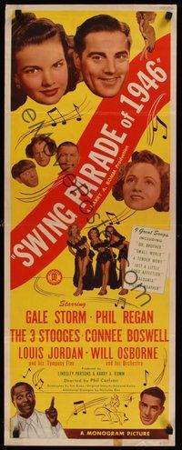 7m070 SWING PARADE OF 1946 insert '45 Gale Storm, Three Stooges with Curly, plus Louis Jordan!