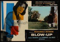 7m217 BLOW-UP Italian photobusta '67 Antonioni, David Hemmings spying on sexy Vanessa Redgrave!