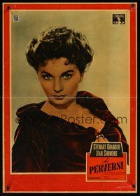 7m225 FOOTSTEPS IN THE FOG Italian photobusta '55 close-up portrait of pretty Jean Simmons!