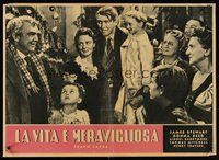 7m231 IT'S A WONDERFUL LIFE Italian photobusta R60 James Stewart, Donna Reed, Capra's classic!