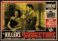 7m232 KILLERS Italian photobusta R57 Burt Lancaster & sexy Ava Gardner, from Hemingway's story!