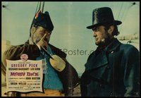 7m240 MOBY DICK Italian photobusta '56 John Huston, cool image of Gregory Peck as Ahab!