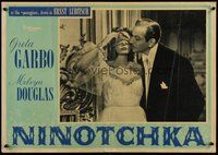 7m242 NINOTCHKA Italian photobusta R58 Greta Garbo with Melvyn Douglas, directed by Ernst Lubitsch