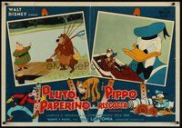 7m244 PLUTO, PIPPO E PAPERINO ALLA RISCOSSA Italian photobusta '59 Disney cartoon, Donald Duck!