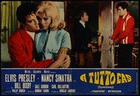 7m252 SPEEDWAY Italian photobusta '68 Elvis Presley with sexy Nancy Sinatra, Bill Bixby!
