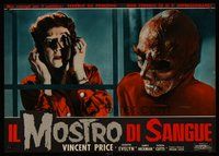 7m256 TINGLER Italian photobusta '62 Vincent Price, William Castle, Judith Evelyn & creature!