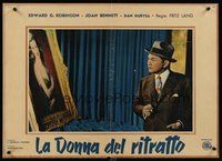 7m263 WOMAN IN THE WINDOW Italian photobusta R56 Fritz Lang, Edward G. Robinson!