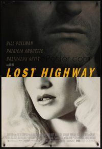 7m100 LOST HIGHWAY 1sh '97 directed by David Lynch, Bill Pullman, pretty Patricia Arquette!