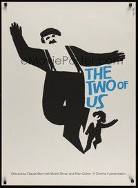 7m082 TWO OF US limited edition special 26x36 '67 different Saul Bass art, Michel Simon!