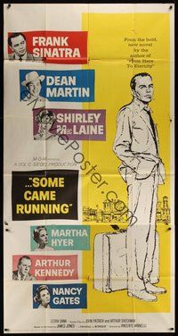 7p038 SOME CAME RUNNING 3sh '59 full-length art of Frank Sinatra w/Dean Martin, Shirley MacLaine