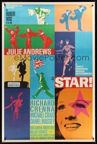 7p111 STAR 40x60 '68 great colorful montage of Julie Andrews, directed by Robert Wise!