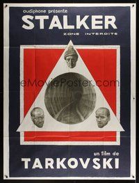 7p085 STALKER French 1p '79 Andrej Tarkovsky's Ctankep, Russian sci-fi, cool art by Bougrine!