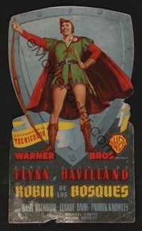 7p118 ADVENTURES OF ROBIN HOOD Spanish herald '48 full-color image of Errol Flynn as Robin Hood!