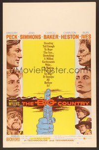 7p011 BIG COUNTRY WC '58 Gregory Peck, Charlton Heston, Jean Simmons, William Wyler classic!