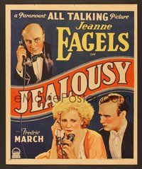 7p018 JEALOUSY WC '29 Jeanne Eagels marries Fredric March but is indebted to rich Halliwell Hobbes