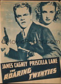 7p127 ROARING TWENTIES herald '39 James Cagney, Humphrey Bogart, Priscilla Lane, Raoul Walsh