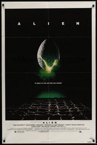7r033 ALIEN 1sh '79 Ridley Scott outer space sci-fi monster classic, cool hatching egg image!