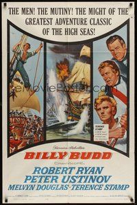 7r085 BILLY BUDD 1sh '62 Terence Stamp, Robert Ryan, mutiny & high seas adventure!