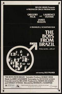 7r107 BOYS FROM BRAZIL 1sh '78 Gregory Peck is a Nazi on the run from Laurence Olivier!