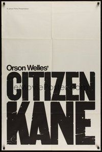 7r151 CITIZEN KANE 1sh R60s some called Orson Welles a hero, others called him a heel!