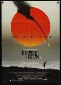 7r224 EMPIRE OF THE SUN 1sh '87 Stephen Spielberg, John Malkovich, first Christian Bale!