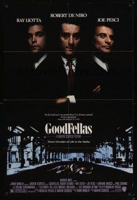7r307 GOODFELLAS 1sh '90 Robert De Niro, Joe Pesci, Ray Liotta, Martin Scorsese classic!