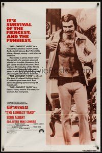7r482 LONGEST YARD 1sh '74 Robert Aldrich prison football sports comedy, Burt Reynolds!