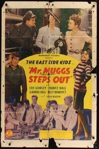 7r548 MR MUGGS STEPS OUT 1sh '43 East Side Kids, Leo Gorcey, Huntz Hall, Joan Marsh!