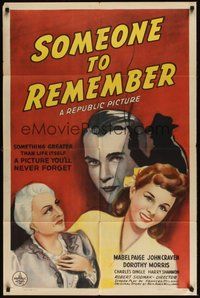 7r765 SOMEONE TO REMEMBER 1sh '43 Mabel Paige dies happy because she thinks she found her grandson